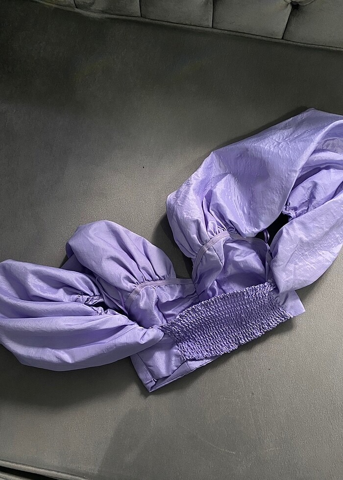 Lila crop üst - Görsel 5