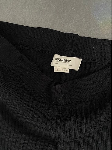 Pull and Bear Siyah İspanyol paça tayt