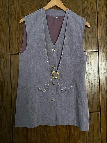 American Vintage Lila yelek elbise