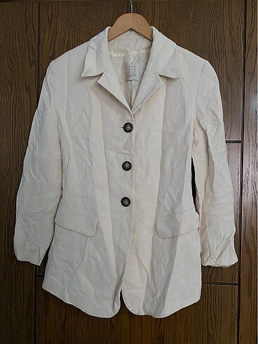 s Beden Krem blazer ceket