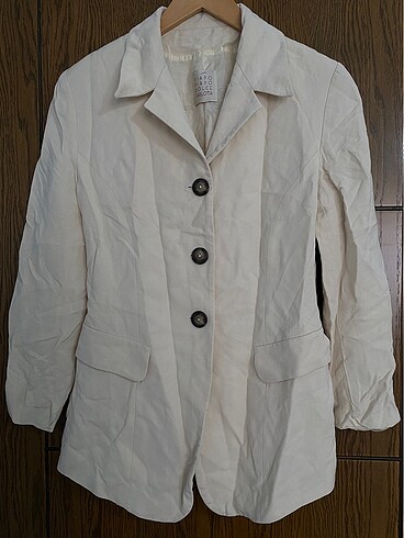 s Beden camel Renk Krem blazer ceket