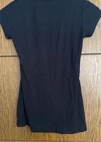 Siyah Kısa Kollu Kadın Tişört - Görsel 3