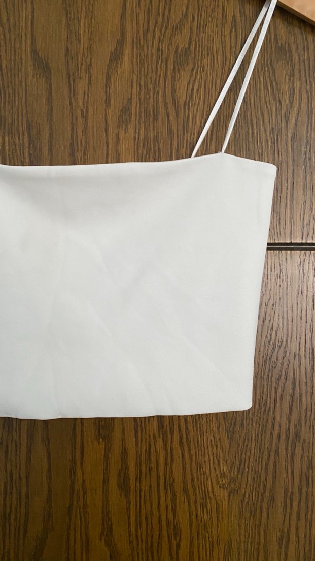 Beyaz Minimalist İnce Askılı Bralet - Görsel 4