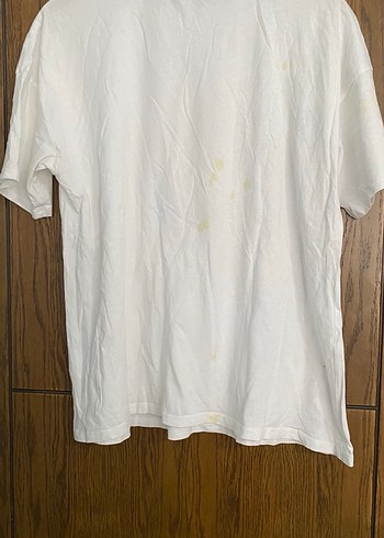 Beyaz Baskılı Kadın Kısa Kollu Tişört - Görsel 4