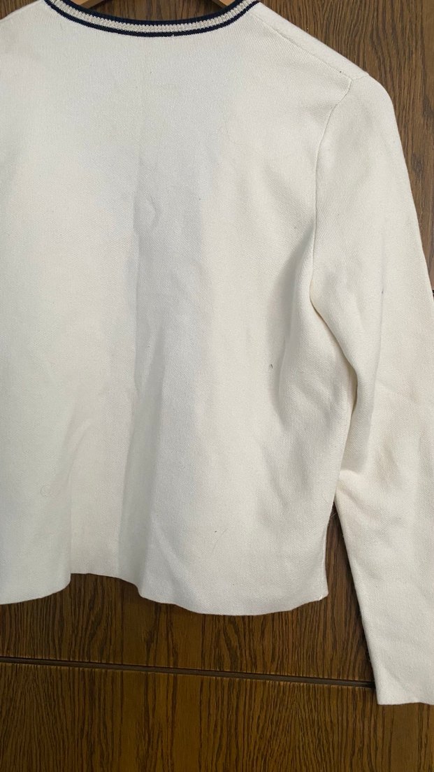 Beyaz Düğmeli Kadın Hırka - Görsel 5