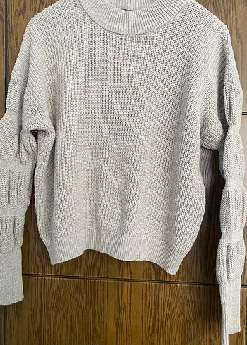 Bej Örgü Kadın Kazak - Görsel 2