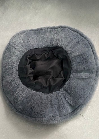 Gri Kürklü Bohem Kadın Şapka - Görsel 3