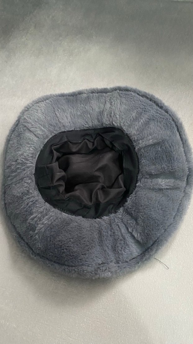 Gri Kürklü Bohem Kadın Şapka - Görsel 3