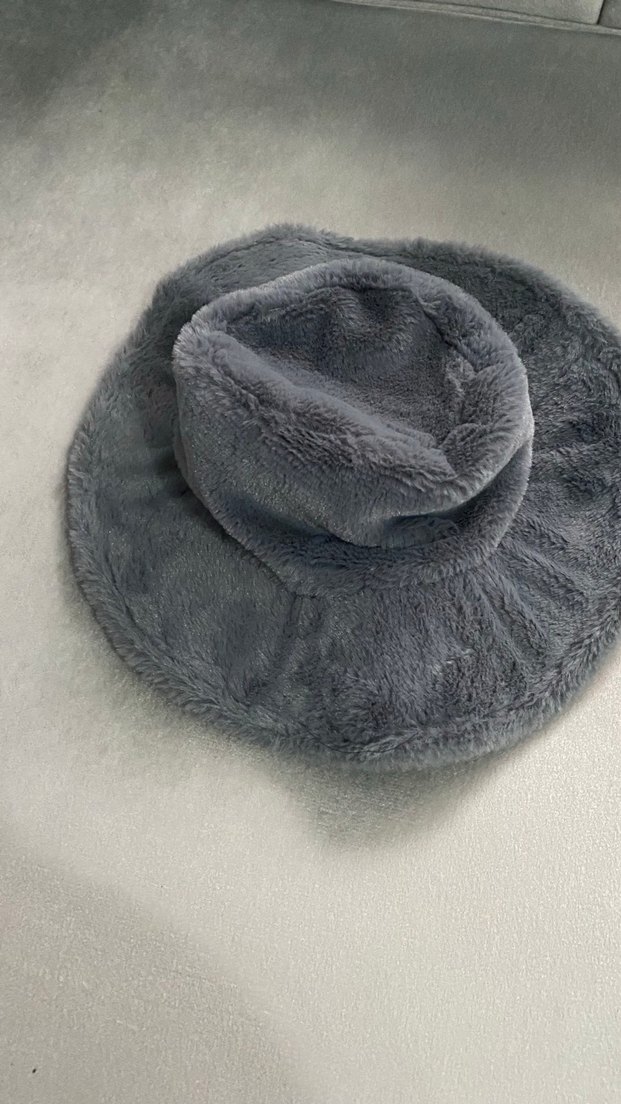 Gri Kürklü Bohem Kadın Şapka - Görsel 2