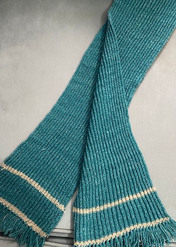 Turkuaz Örgü Kadın Şal - Görsel 2