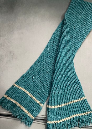 Turkuaz Örgü Kadın Şal - Görsel 3