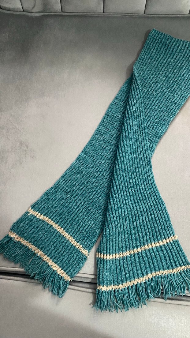 Turkuaz Örgü Kadın Şal - Görsel 3