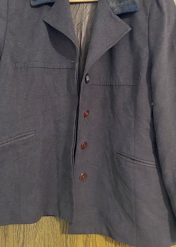 Düğmeli Kahverengi Keten Kadın Midi Kaban - Görsel 2