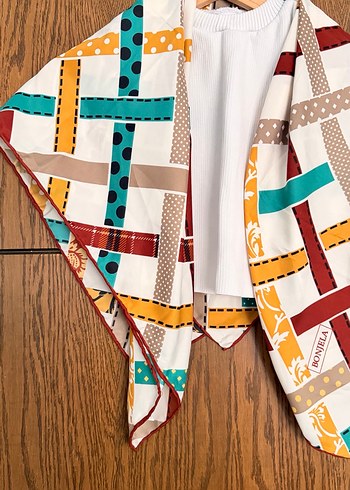 Renkli Bohem Kadın Fular - Görsel 2