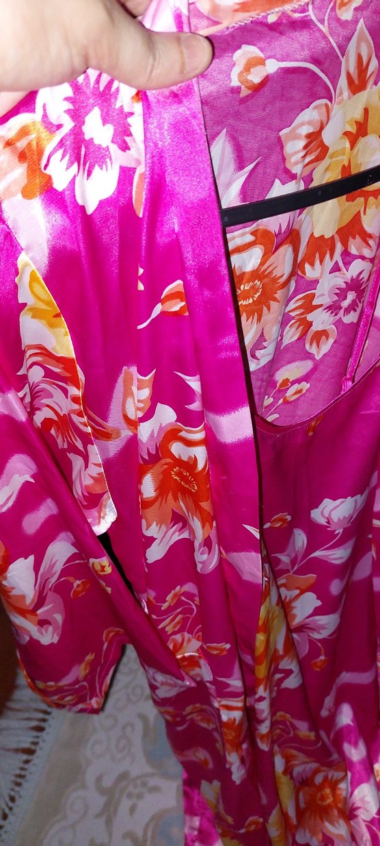 Renkli Bohem Uzun Kadın Sabahlık - Görsel 2