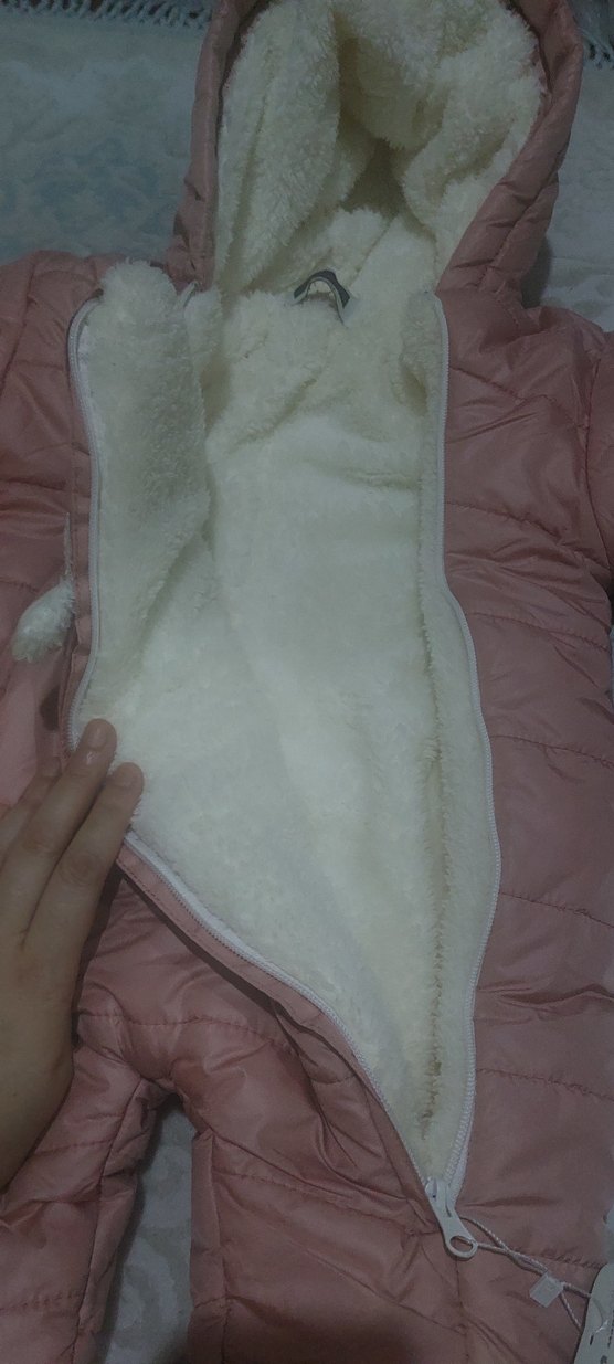 Kız Bebek Kapüşonlu Pembe Tulum astronot - Görsel 3