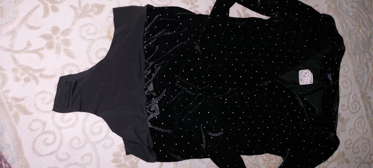 Siyah Payetli Kadın kiş , bahar, sonbahar body - Görsel 3