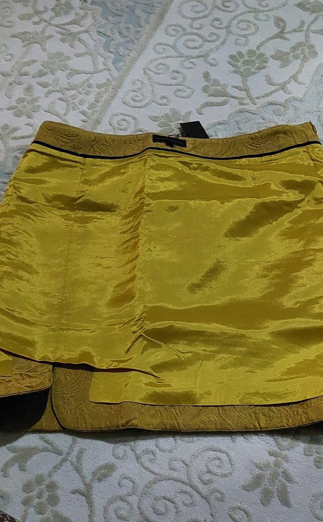 hardal Denim Mini Etek - Görsel 3