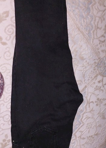 Siyah Kemerli Biker Denim Pantolon - Görsel 3