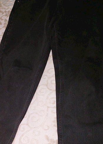 Siyah Kemerli Biker Denim Pantolon - Görsel 2