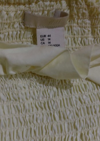 Sarı Mini Fırfırlı Kadın Bluz - Görsel 2