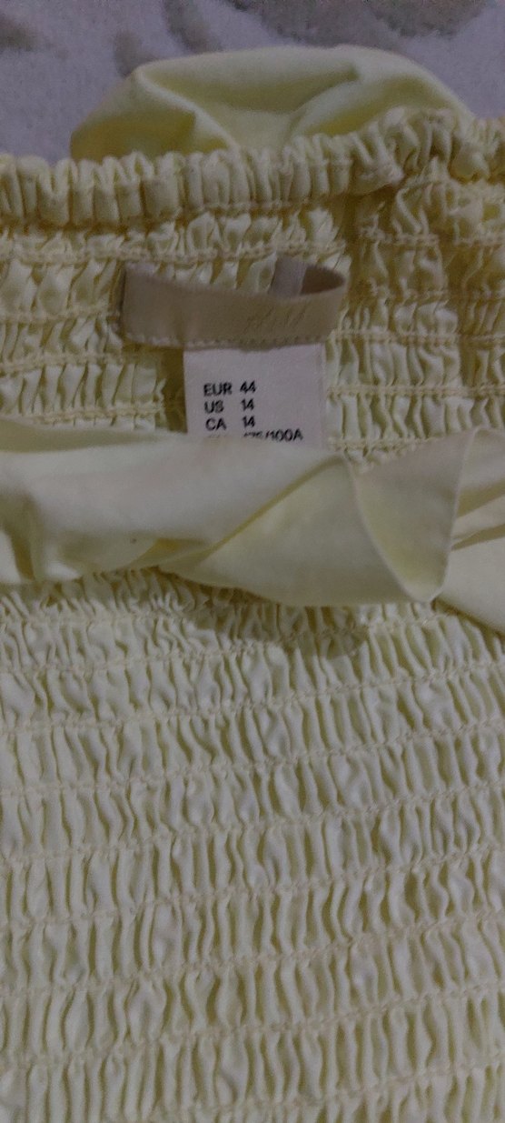 Sarı Mini Fırfırlı Kadın Bluz - Görsel 2