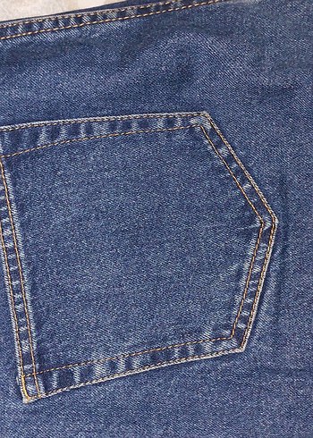 zara Mavi Fermuarlı Kadın Denim mom Pantolon - Görsel 2