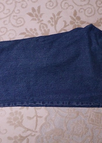 zara Mavi Fermuarlı Kadın Denim mom Pantolon - Görsel 4