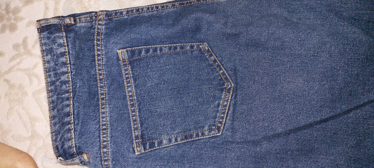 zara Mavi Fermuarlı Kadın Denim mom Pantolon - Görsel 2