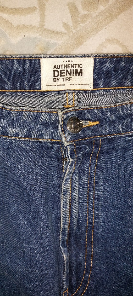 zara Mavi Fermuarlı Kadın Denim mom Pantolon - Görsel 3
