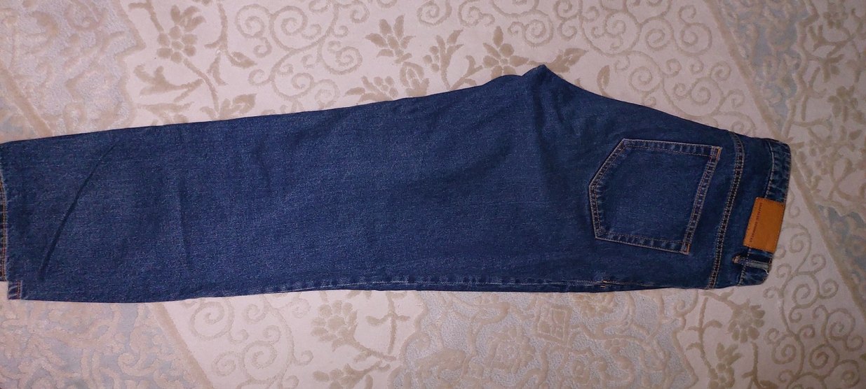 zara Mavi Fermuarlı Kadın Denim mom Pantolon - Görsel 4
