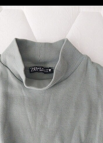 Zara Zara yeşil triko bluz