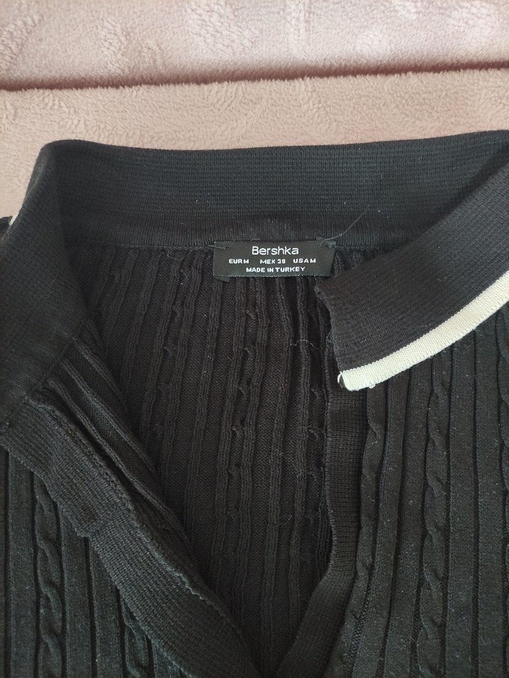 Siyah Kısa Kollu Polo Tişört - Görsel 3