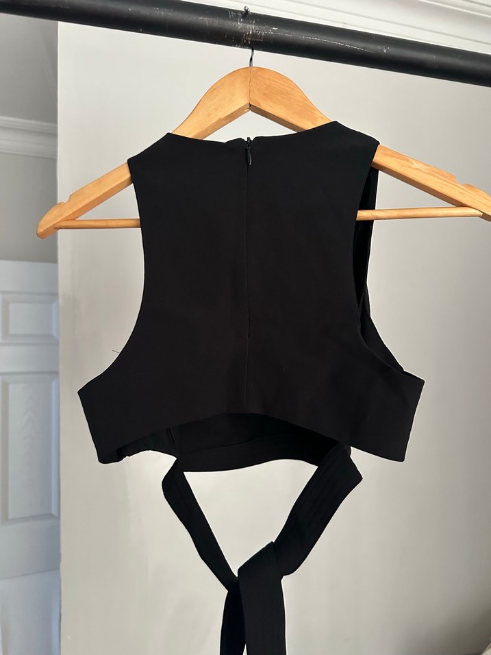 Siyah Kolsuz Crop Top — görsel 4/6