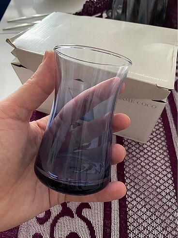  Beden mavi Renk Madame coco 6 lı çay bardağı