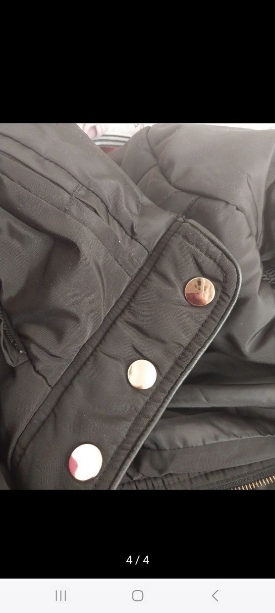 Düğmeli Siyah Kadın Ceket - Görsel 4