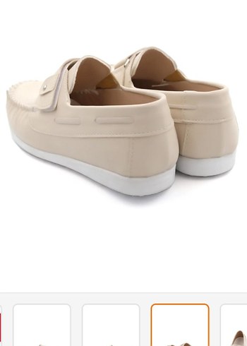 Bej erkek cocuk Dolgu Topuklu Kemerli Ayakkabı - Görsel 4