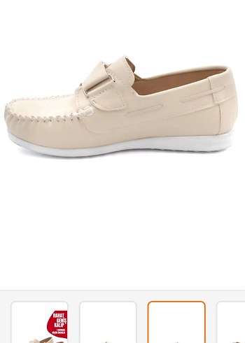 Bej erkek cocuk Dolgu Topuklu Kemerli Ayakkabı - Görsel 3