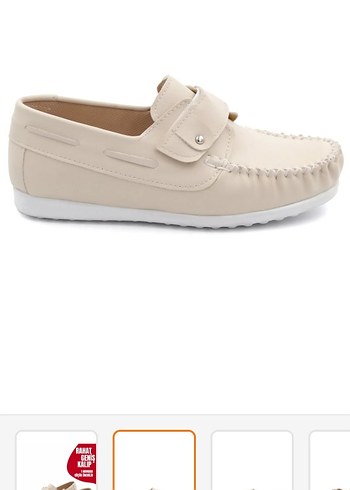 Bej erkek cocuk Dolgu Topuklu Kemerli Ayakkabı - Görsel 2