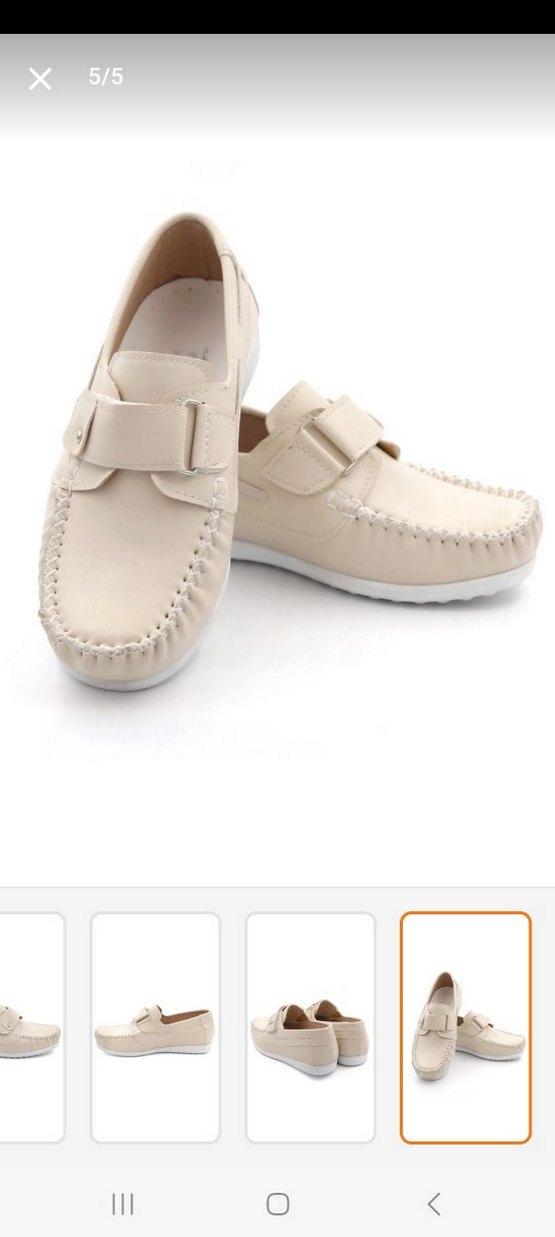 Bej erkek cocuk Dolgu Topuklu Kemerli Ayakkabı - Görsel 5