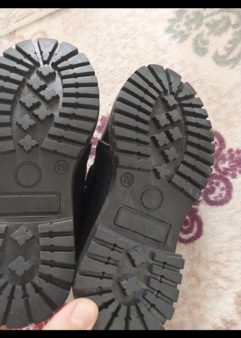 Kemerli Siyah Deri unisex Çocuk Botları - Görsel 5