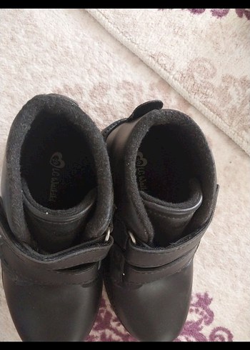 Kemerli Siyah Deri unisex Çocuk Botları - Görsel 2