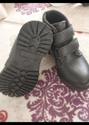 Kemerli Siyah Deri unisex Çocuk Botları - Görsel 3