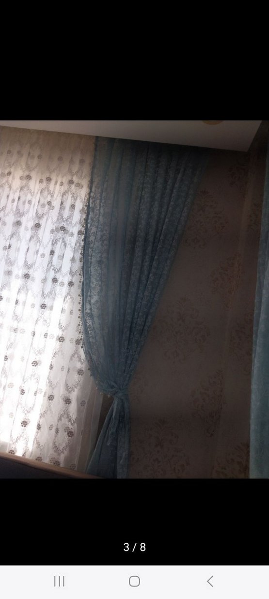 İşlemeli Mavi Modern Klasik Perde - Görsel 2