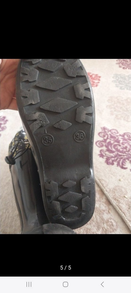 Çocuk Siyah Lastik Botlar - Görsel 5