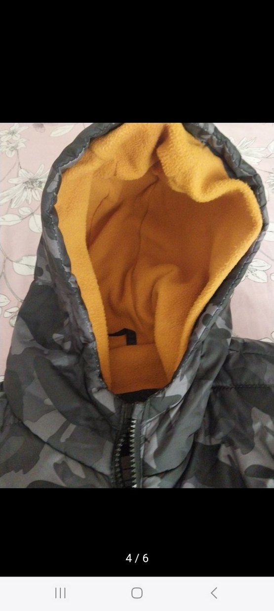 Kapüşonlu Kamuflaj Desenli Erkek çocuk mont - Görsel 4