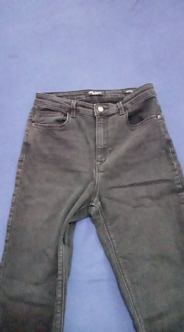 siyah Kadın Denim Pantolon Midi Boy - Görsel 2