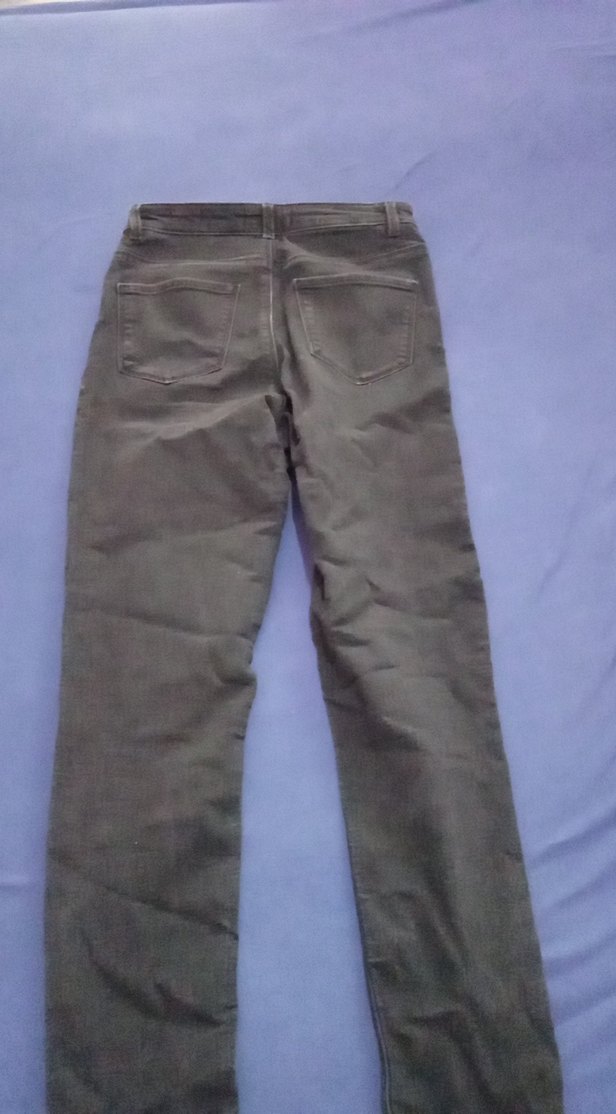 siyah Kadın Denim Pantolon Midi Boy - Görsel 4