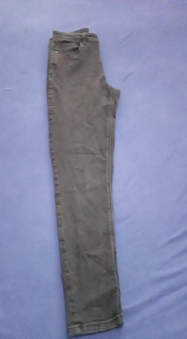 siyah Kadın Denim Pantolon Midi Boy - Görsel 5