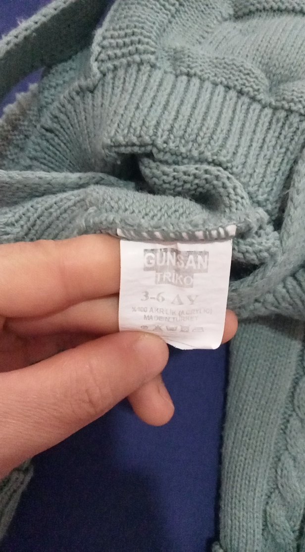 Gri Triko Erkek Çocuk Askılı Pantolon - Görsel 4